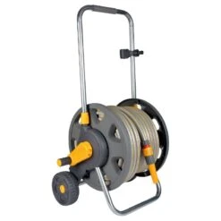 Hozelock Assembled Hose Reel Cart Plus 50m Hose And Fittings