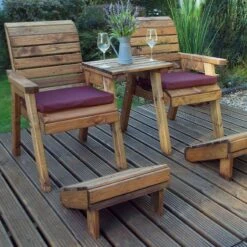 Charles Taylor Deluxe Lounger Set With Straight Tray -Garden Supply Store charles taylor deluxe lounger set with straight tray burgundy 01 800x800 1