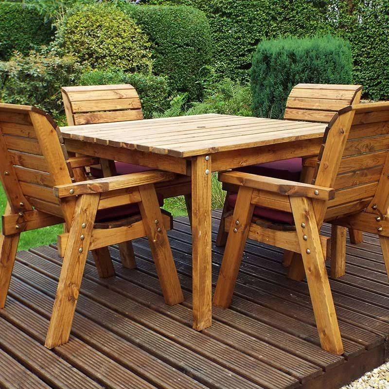 Charles Taylor Four Seat Square Table Set 4 Charles Taylor Four Seat Square Table Set - Image 2