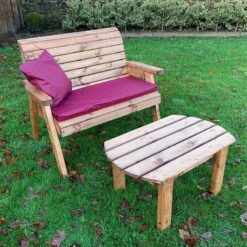 Charles Taylor Deluxe Bench & Table Set -Garden Supply Store charles taylor charles taylor table set burgundy 01 800x800 1