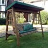 Charles Taylor Dorset Three Seat Swing Chair -Garden Supply Store dorset 3 seat swing green 01 800x800 1