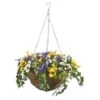Smart Garden Easy Basket Artificial Topiary Pansies Hanging Basket 12" (30cm) -Garden Supply Store easy basket artificial topiary pansies hanging basket 30cm 12ich 01 800x800