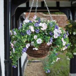 Smart Garden Easy Basket Artificial Topiary Petunias Hanging Basket 12" (30cm) -Garden Supply Store easy basket artificial topiary petunias hanging basket 30cm 12inch 02 800x800