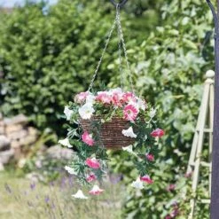 Garden Supply Store -Garden Supply Store easy basket artificial topiary summer bloom hanging basket 30cm 12 02 800x800