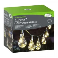 Smart Garden 10 Eureka! Lightbulb Solar LED String Lights -Garden Supply Store smart garden 10 eureka vintage lightbulbs solar led string lights 02 800x800 1