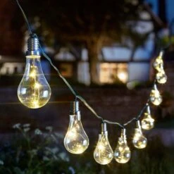 Smart Garden 10 Eureka! Lightbulb Solar LED String Lights -Garden Supply Store smart garden 10 eureka vintage lightbulbs solar led string lights 03 800x800 1