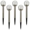 Smart Garden Crackle Globe Stainless Steel Super Bright Solar LED Stake Light 5 Pack -Garden Supply Store smart garden crackle globe stainless steel super bright solar led stake light 5 pack 01 800x800