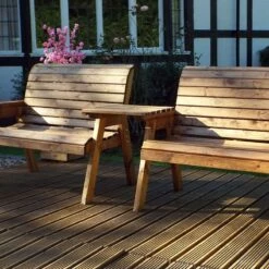 Charles Taylor Twin Two-Seat Bench Set Straight -Garden Supply Store twin two seat bench set straight no accessory 800x800 1