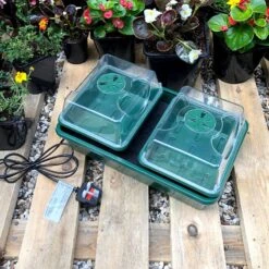 UpYouGrow Electric Heated 2-Bay Propagator -Garden Supply Store upyougrow self watering electric heated 2 bay propagator 01 800x800 1