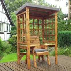 Charles Taylor Wentworth Single Seat Arbour 7 Charles Taylor Wentworth Single Seat Arbour -Garden Supply Store wentworth single arbour grey 01 800x800 1